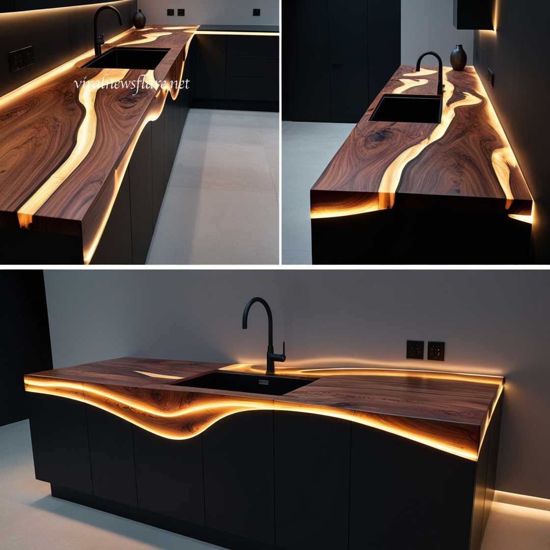 Illuminating Wood Countertops