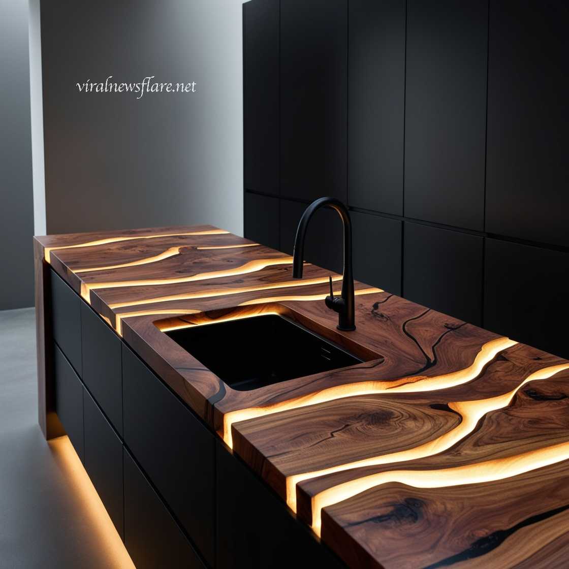 Illuminating Wood Countertops