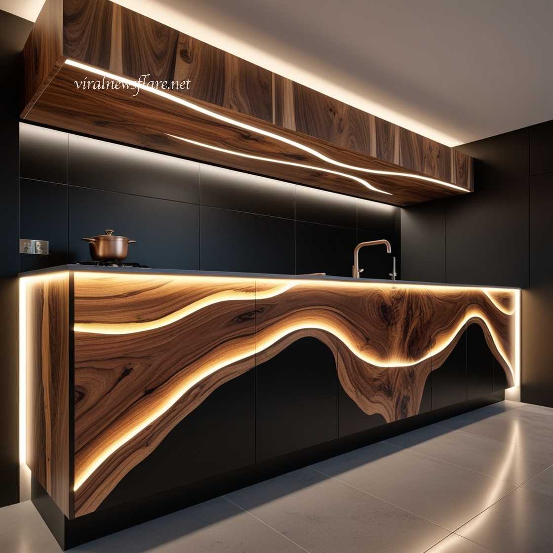 Illuminating Wood Countertops