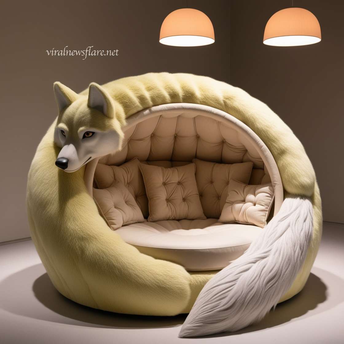 Giant Wolf Lounging Pods