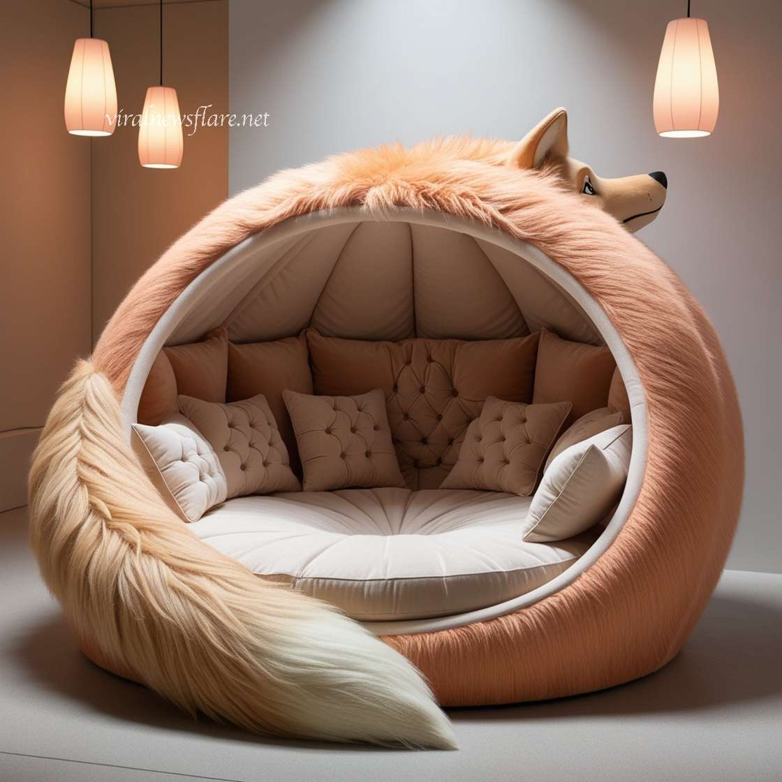 Giant Wolf Lounging Pods