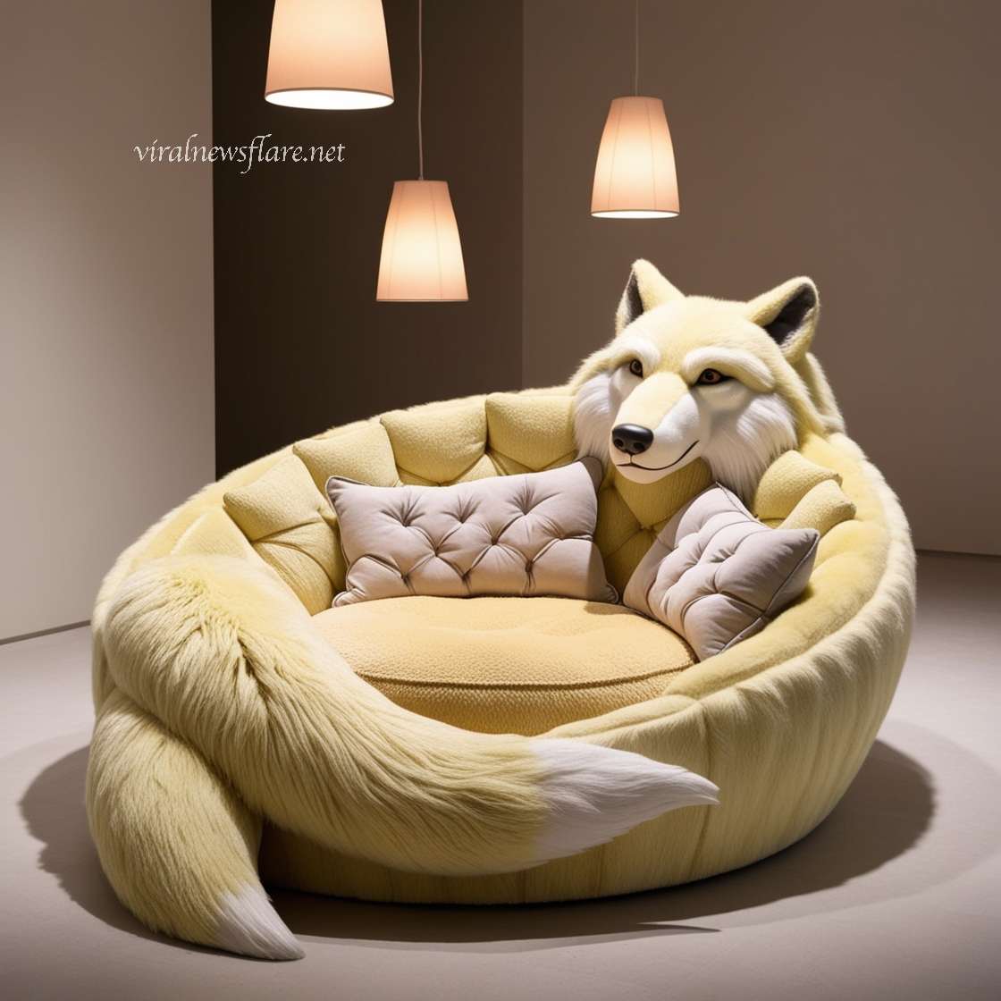 Giant Wolf Lounging Pods