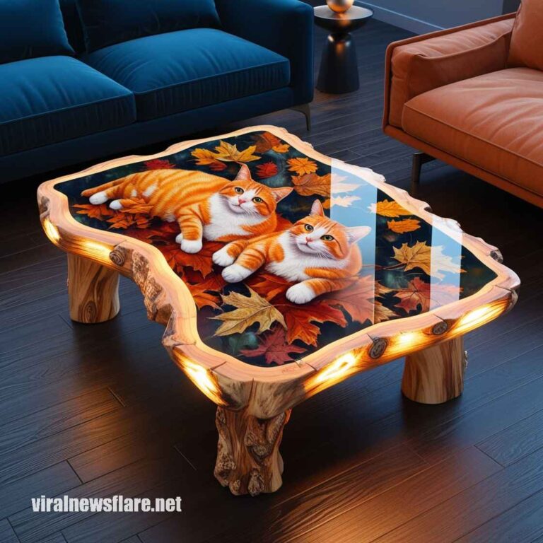 Cat Epoxy Resin Table