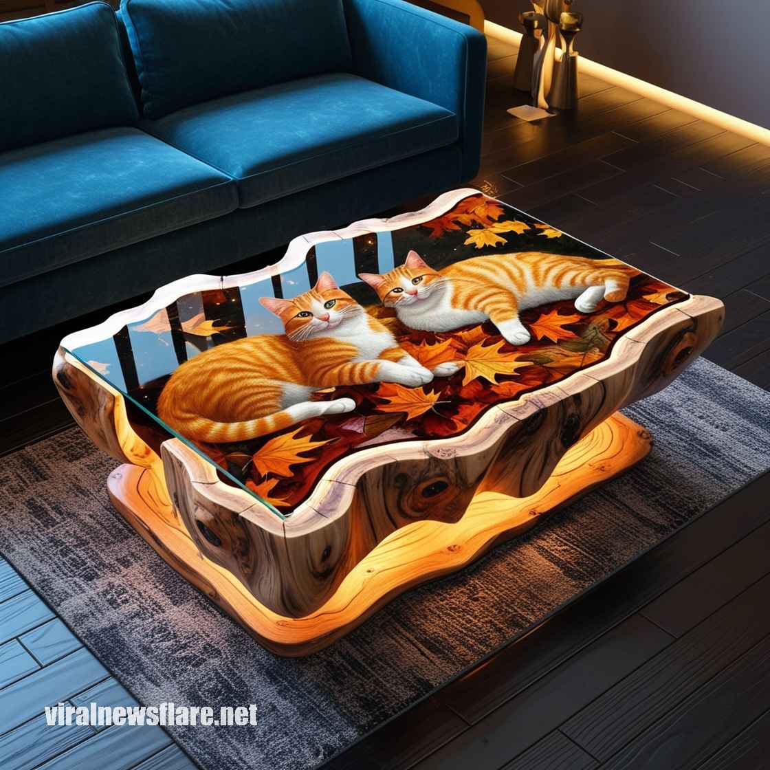 Cat Epoxy Resin Table