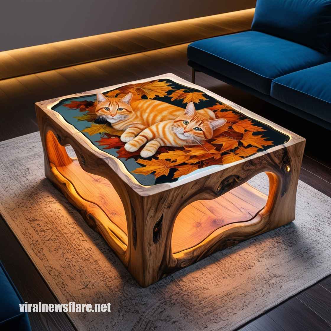 Cat Epoxy Resin Table