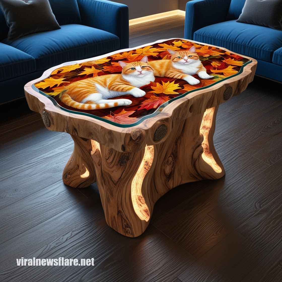 Cat Epoxy Resin Table