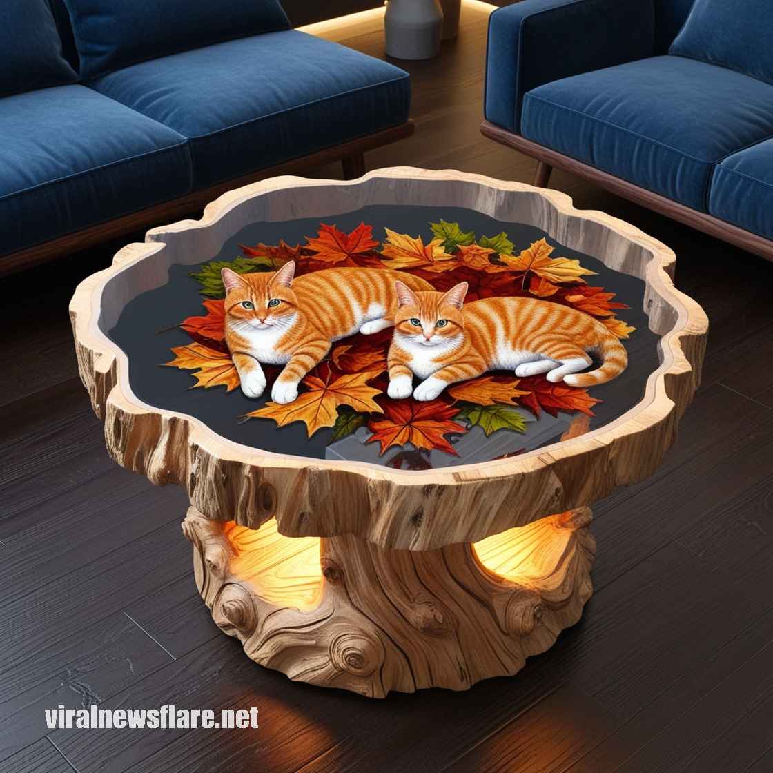 Cat Epoxy Resin Table