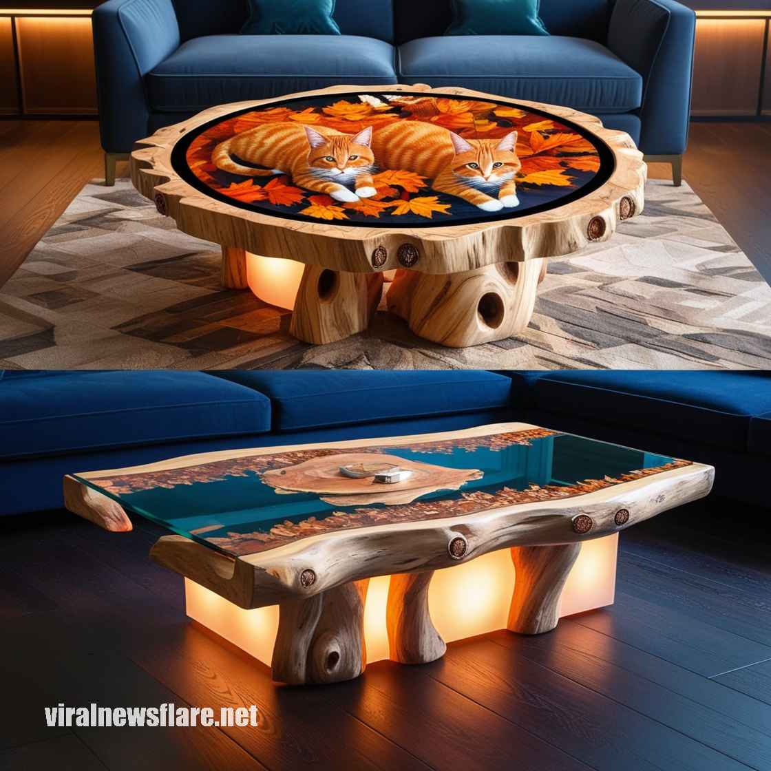 Cat Epoxy Resin Table