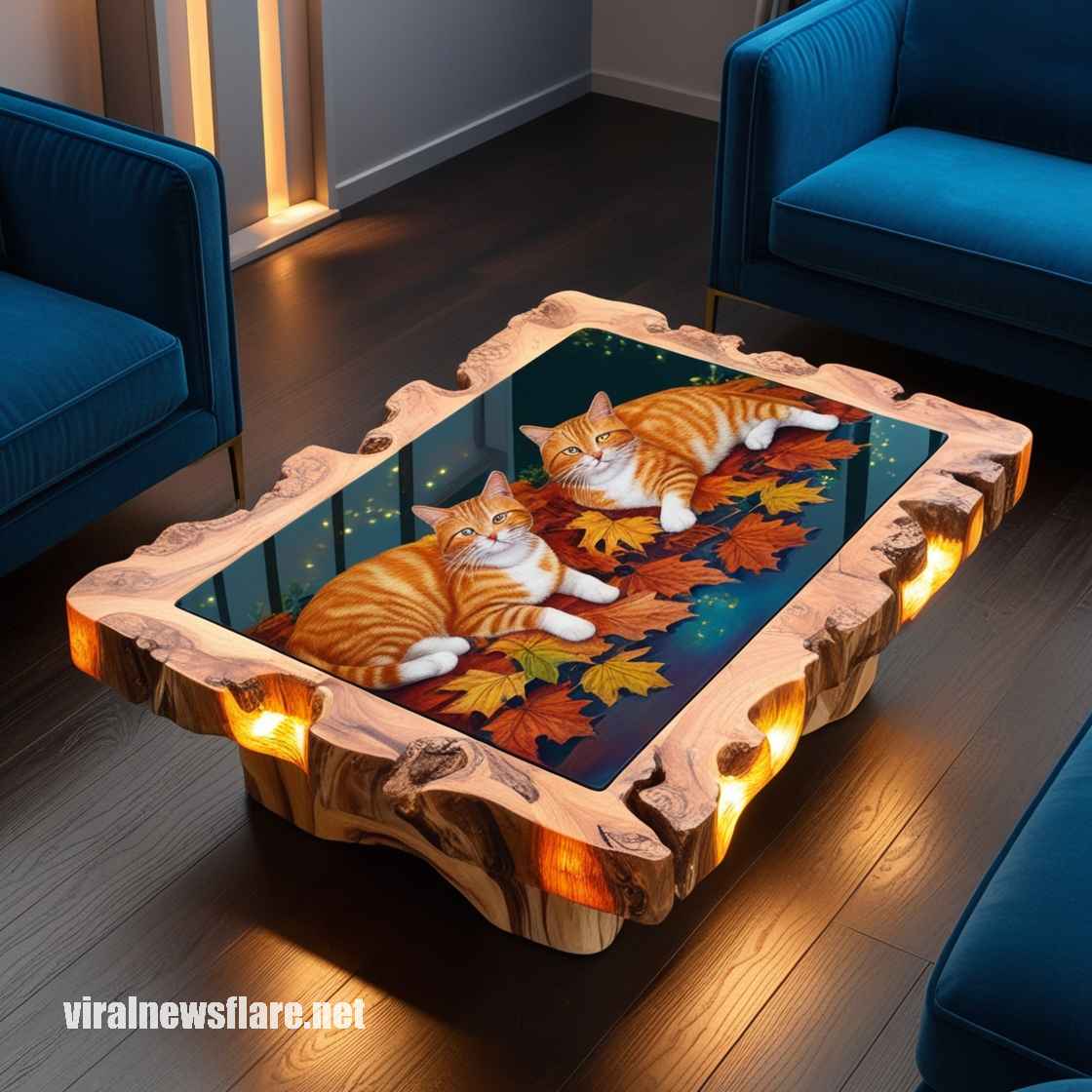 Cat Epoxy Resin Table