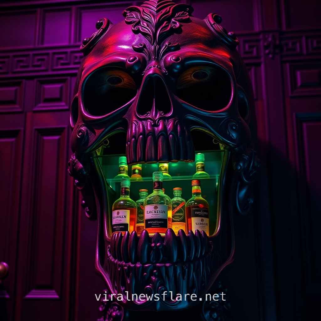 Skull Liquor Cabinet