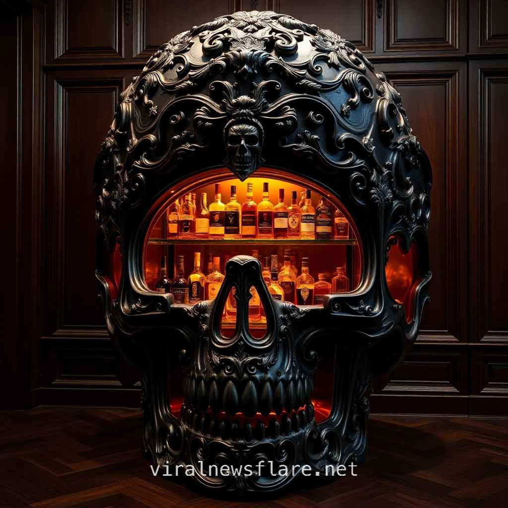 Skull Liquor Cabinet