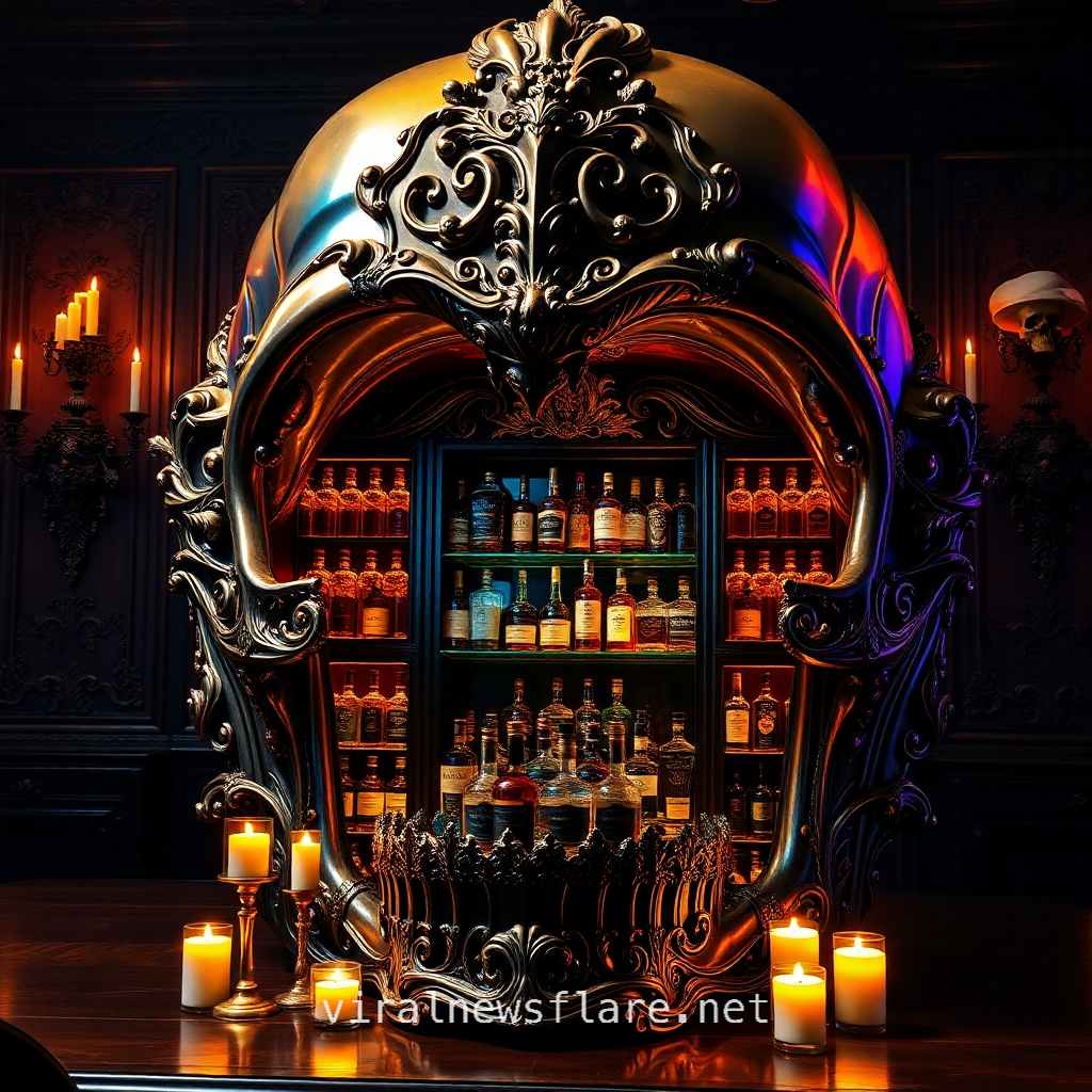 Skull Liquor Cabinet