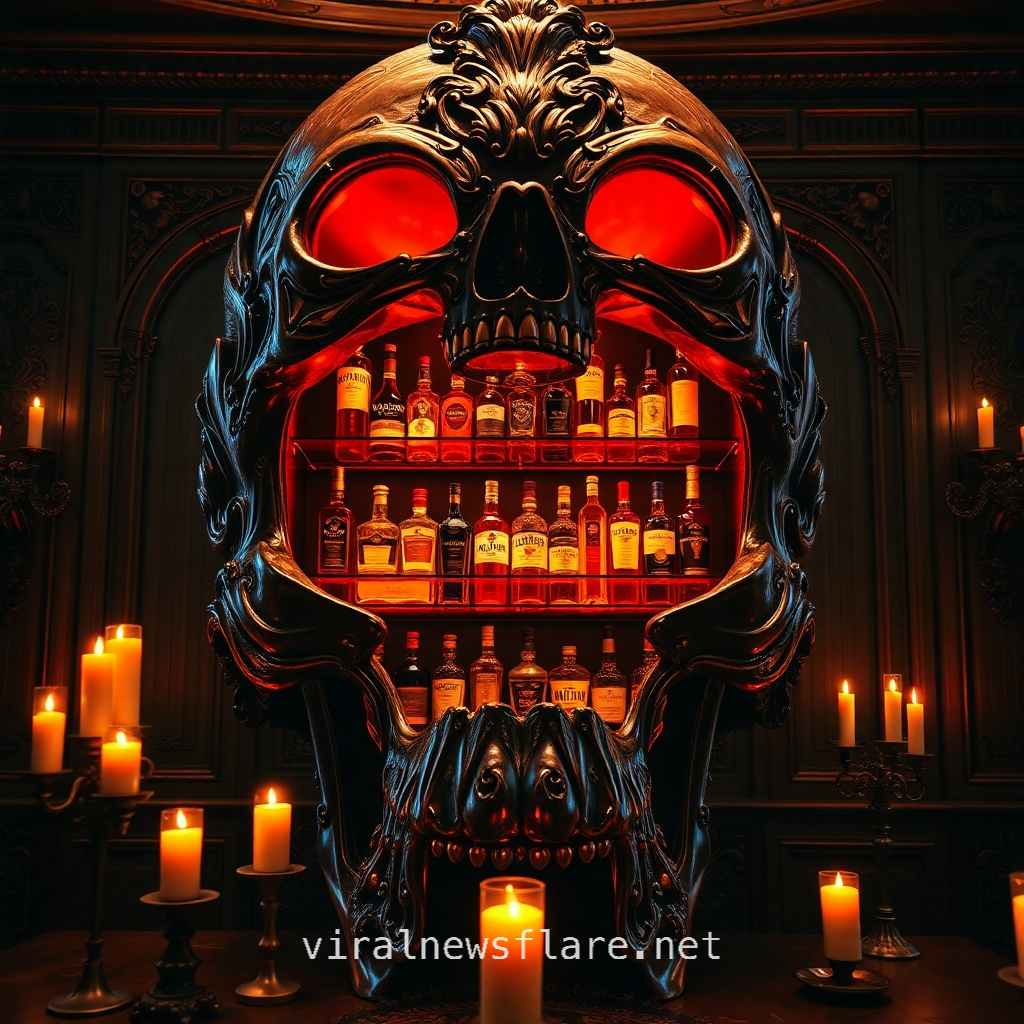 Skull Liquor Cabinet