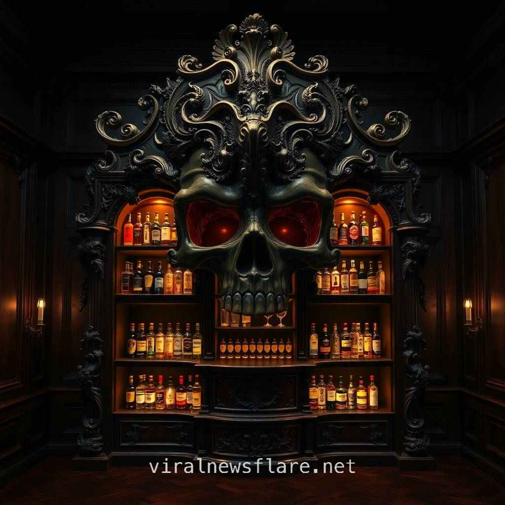 Skull Liquor Cabinet