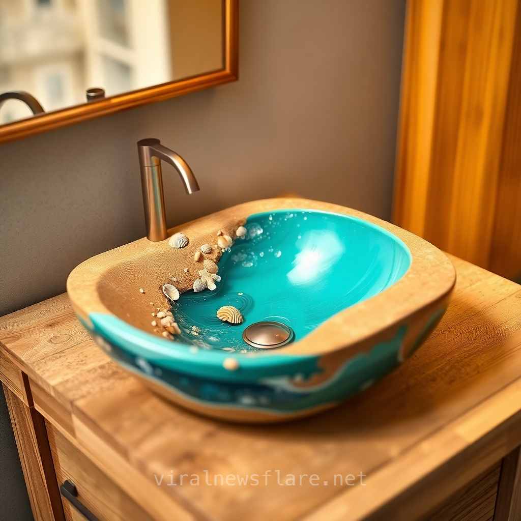 Epoxy Nature Scene Sinks