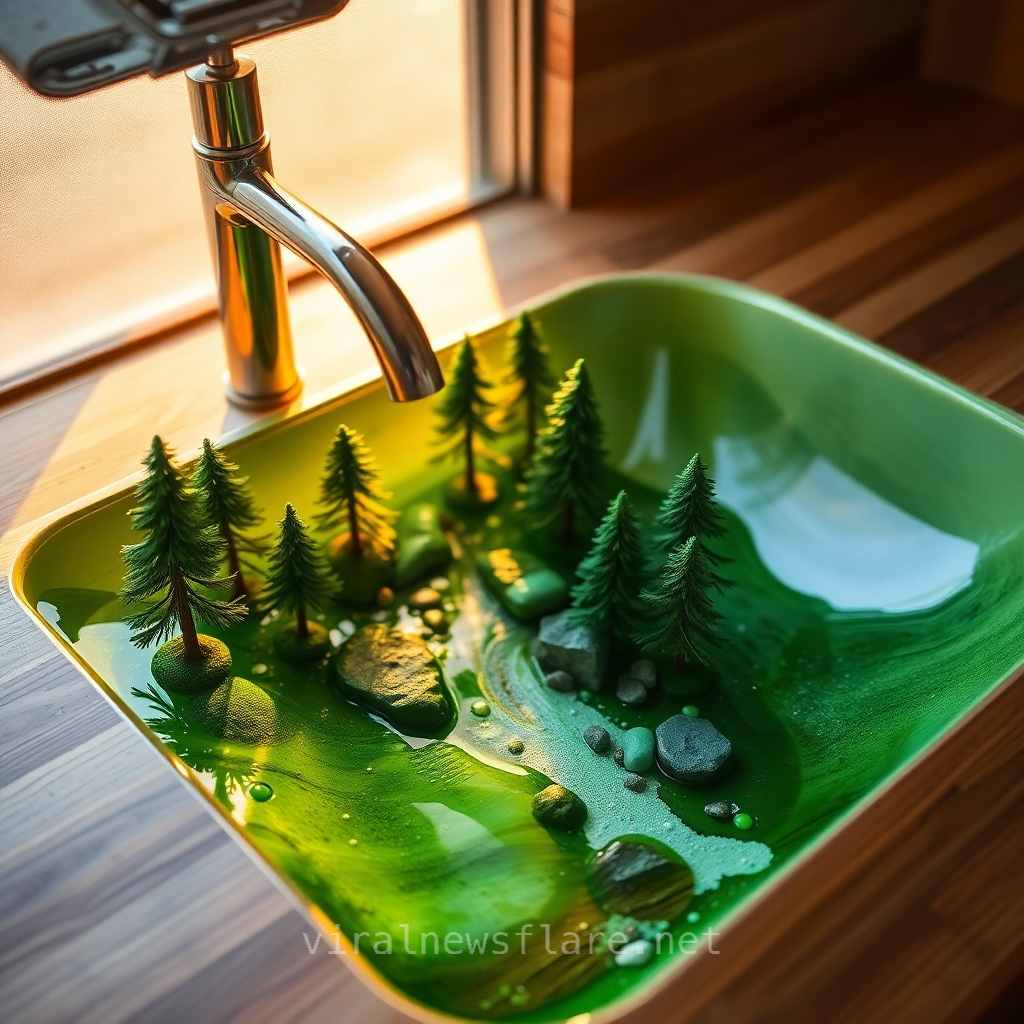 Epoxy Nature Scene Sinks