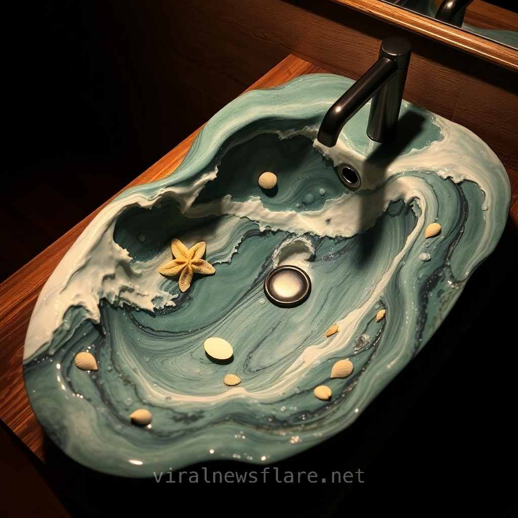 Epoxy Nature Scene Sinks