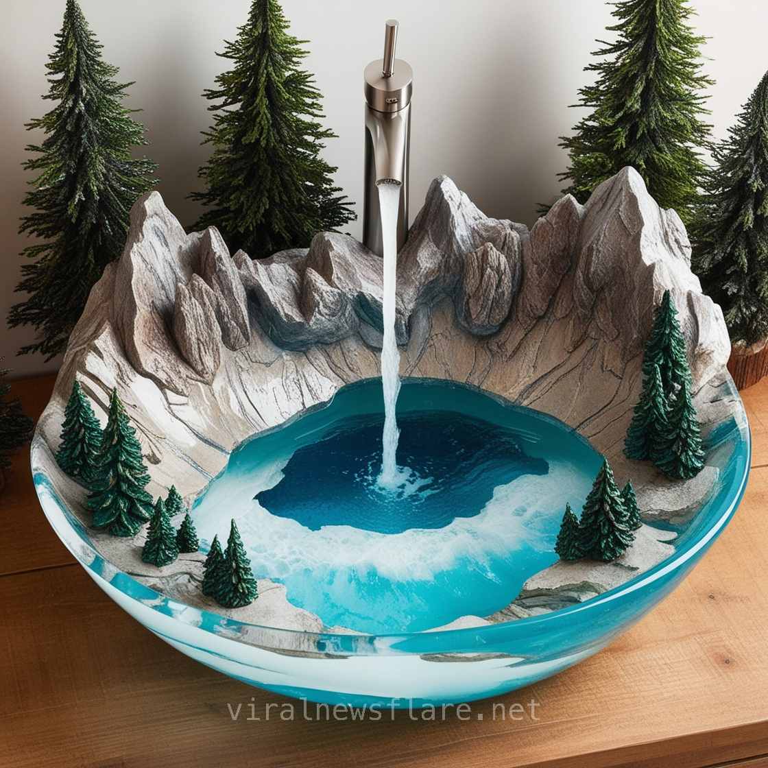 Epoxy Nature Scene Sinks