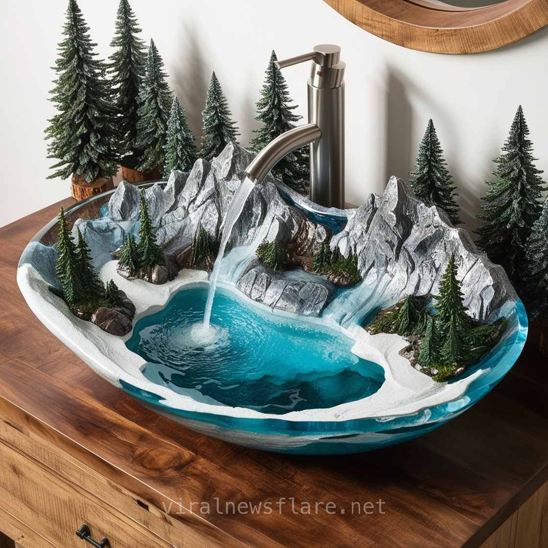 Epoxy Nature Scene Sinks