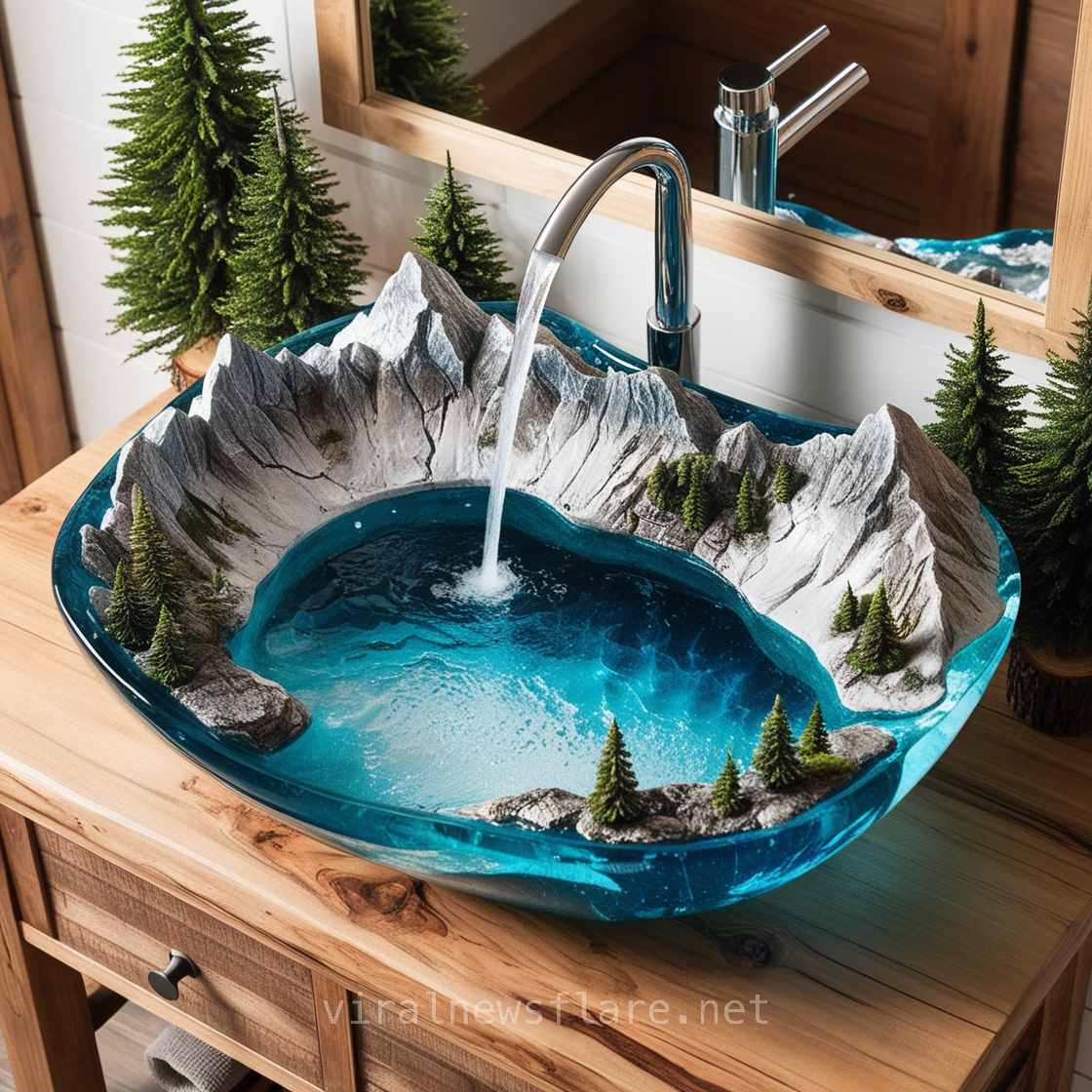 Epoxy Nature Scene Sinks