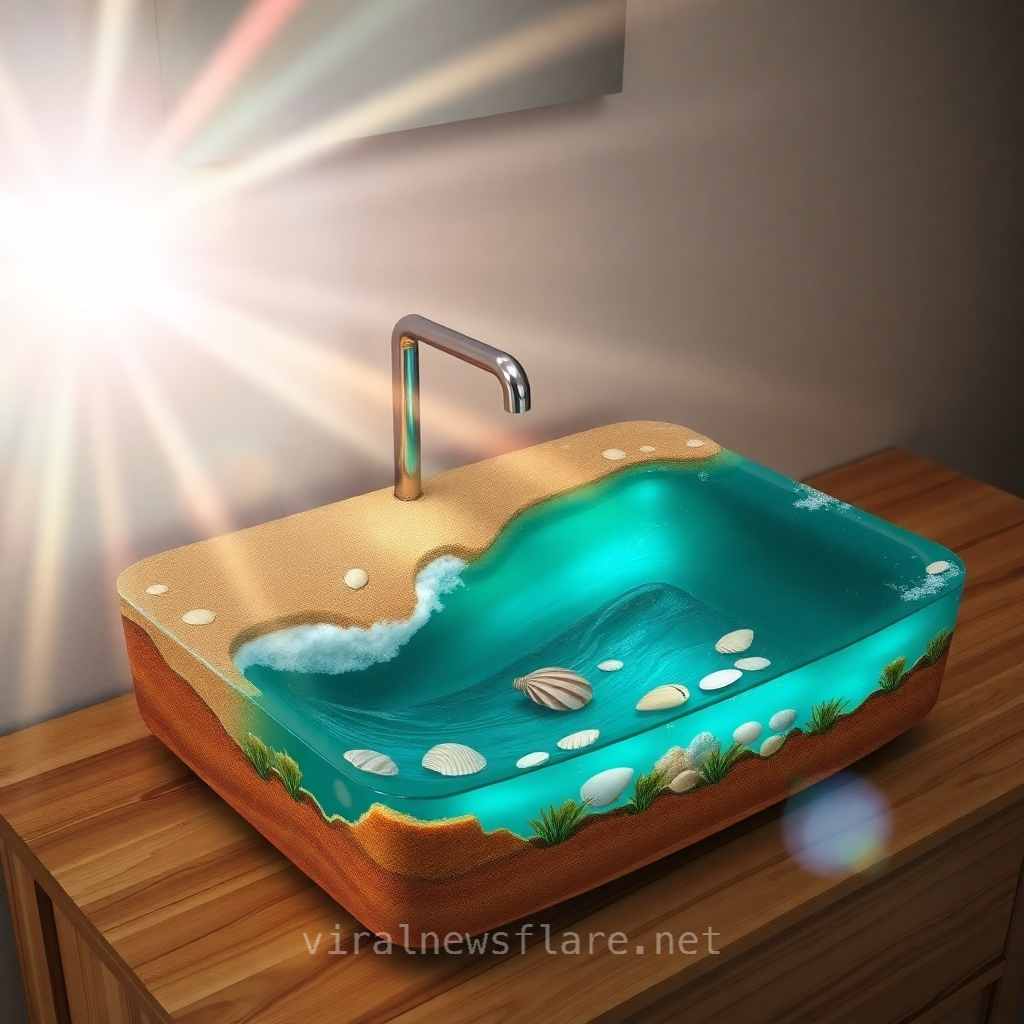 Epoxy Nature Scene Sinks