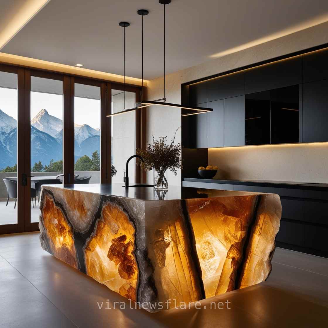 Luxury Mineral Crystal Kitchen Islands