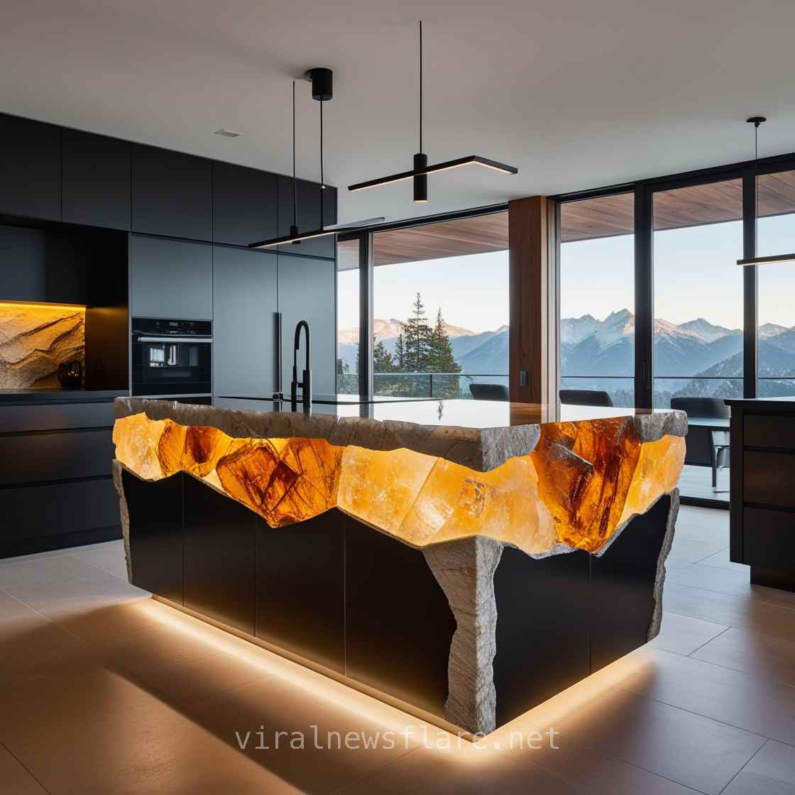 Luxury Mineral Crystal Kitchen Islands