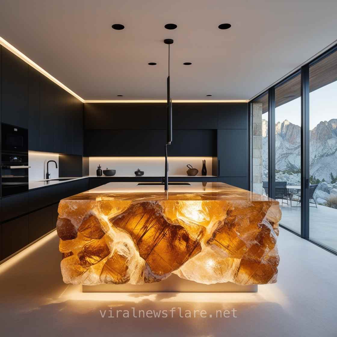 Luxury Mineral Crystal Kitchen Islands