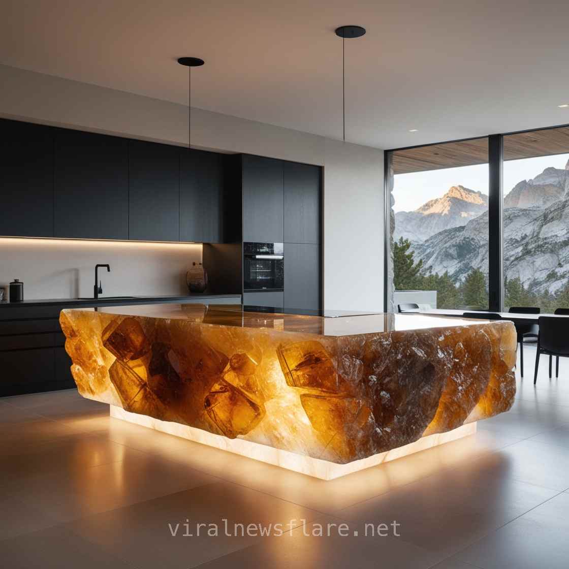 Luxury Mineral Crystal Kitchen Islands