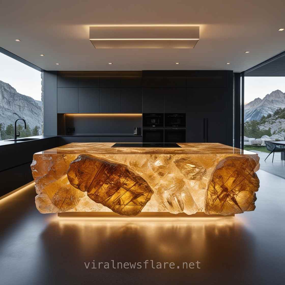 Luxury Mineral Crystal Kitchen Islands