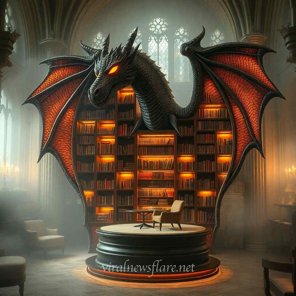 Giant Dragon Bookcase