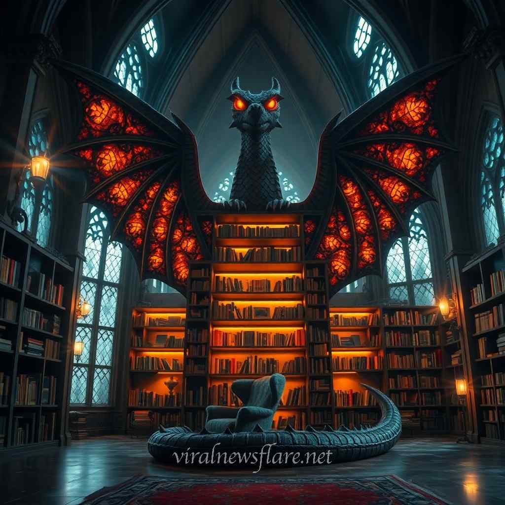 Giant Dragon Bookcase