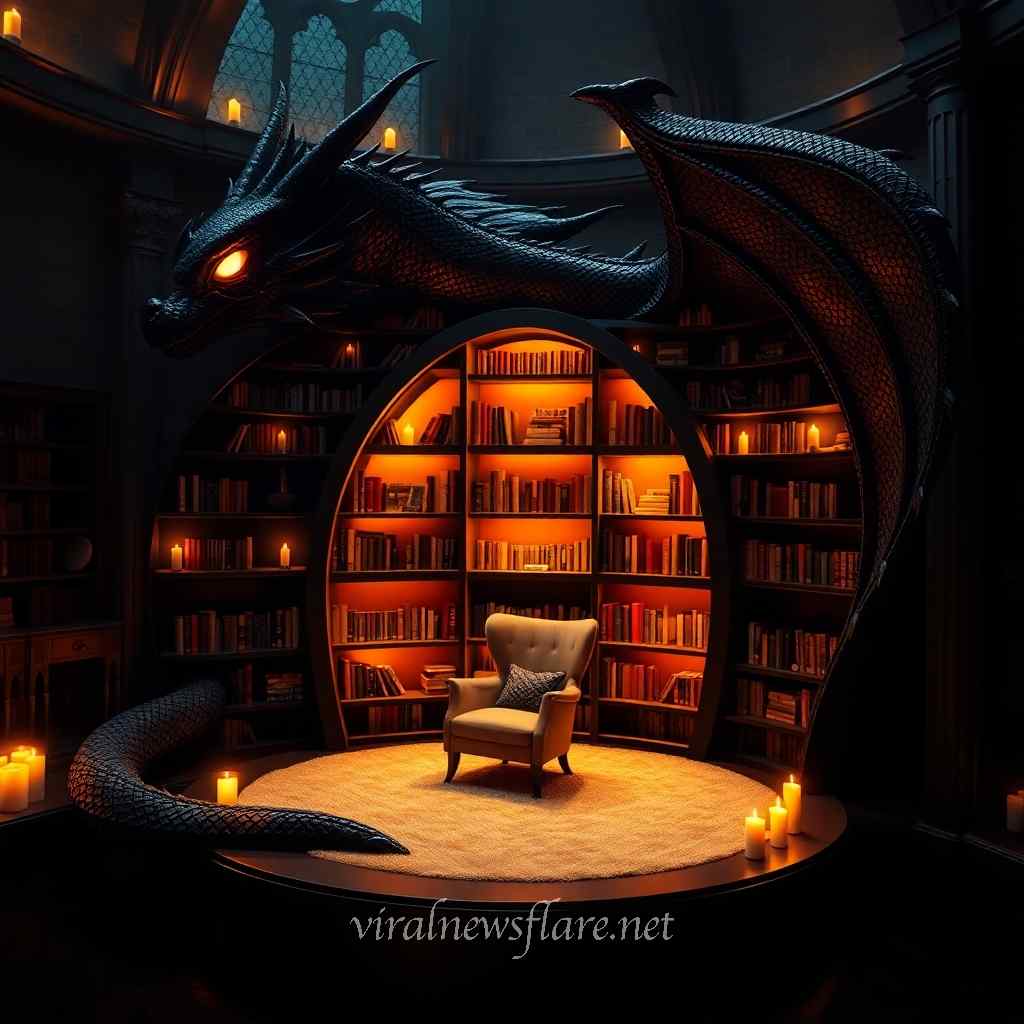 Giant Dragon Bookcase