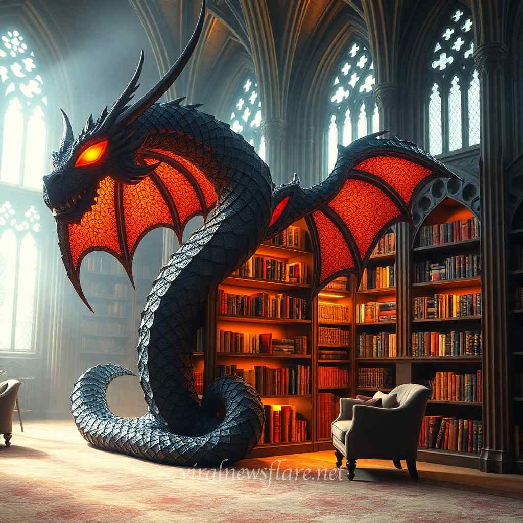 Giant Dragon Bookcase