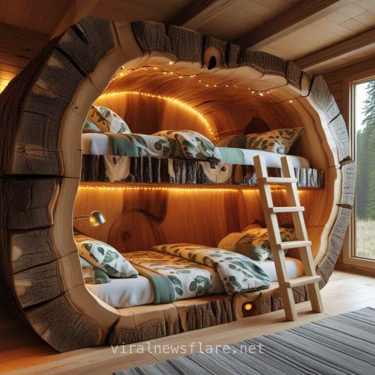 Hollow Log Bunk Beds