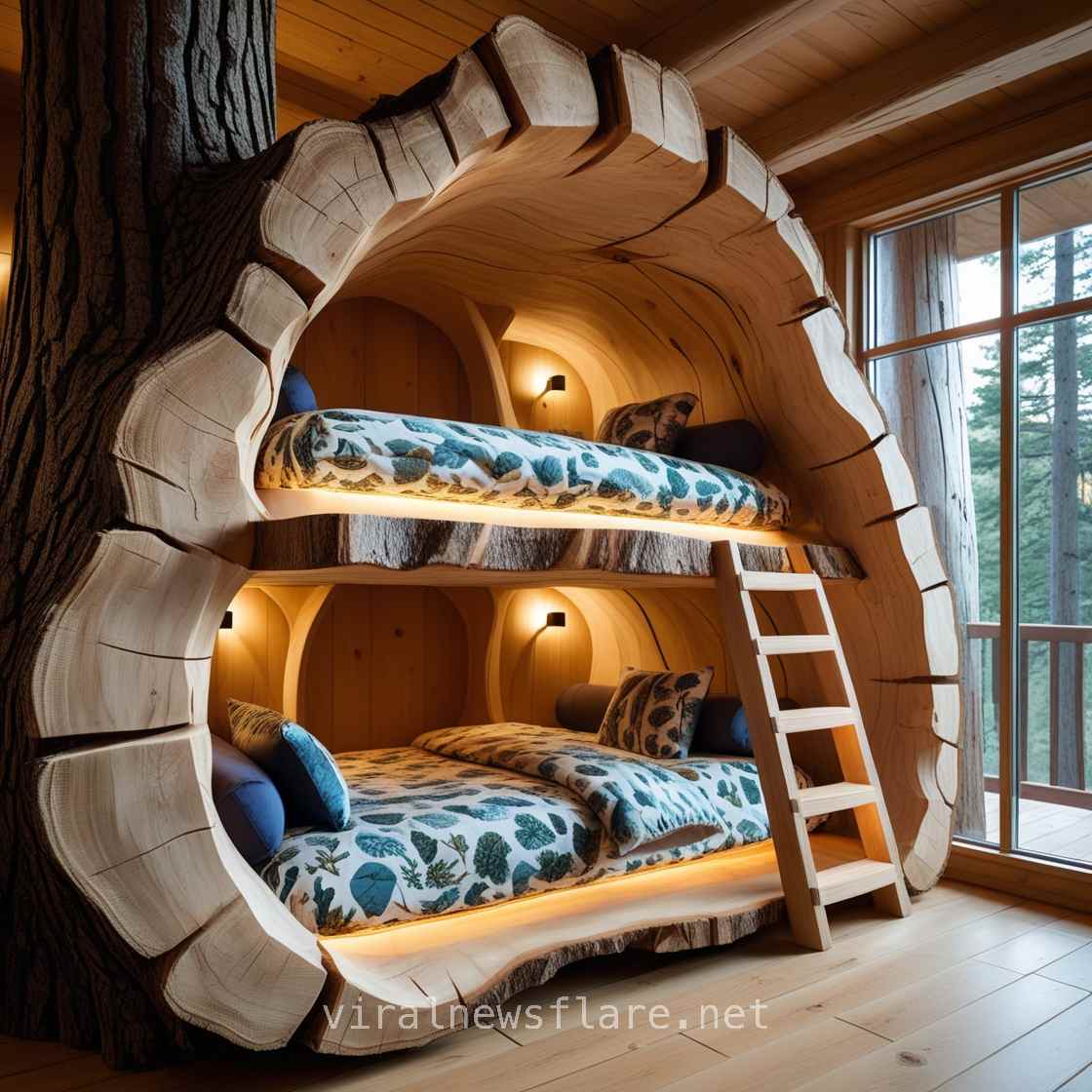 Hollow Log Bunk Beds