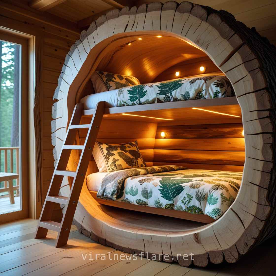 Hollow Log Bunk Beds