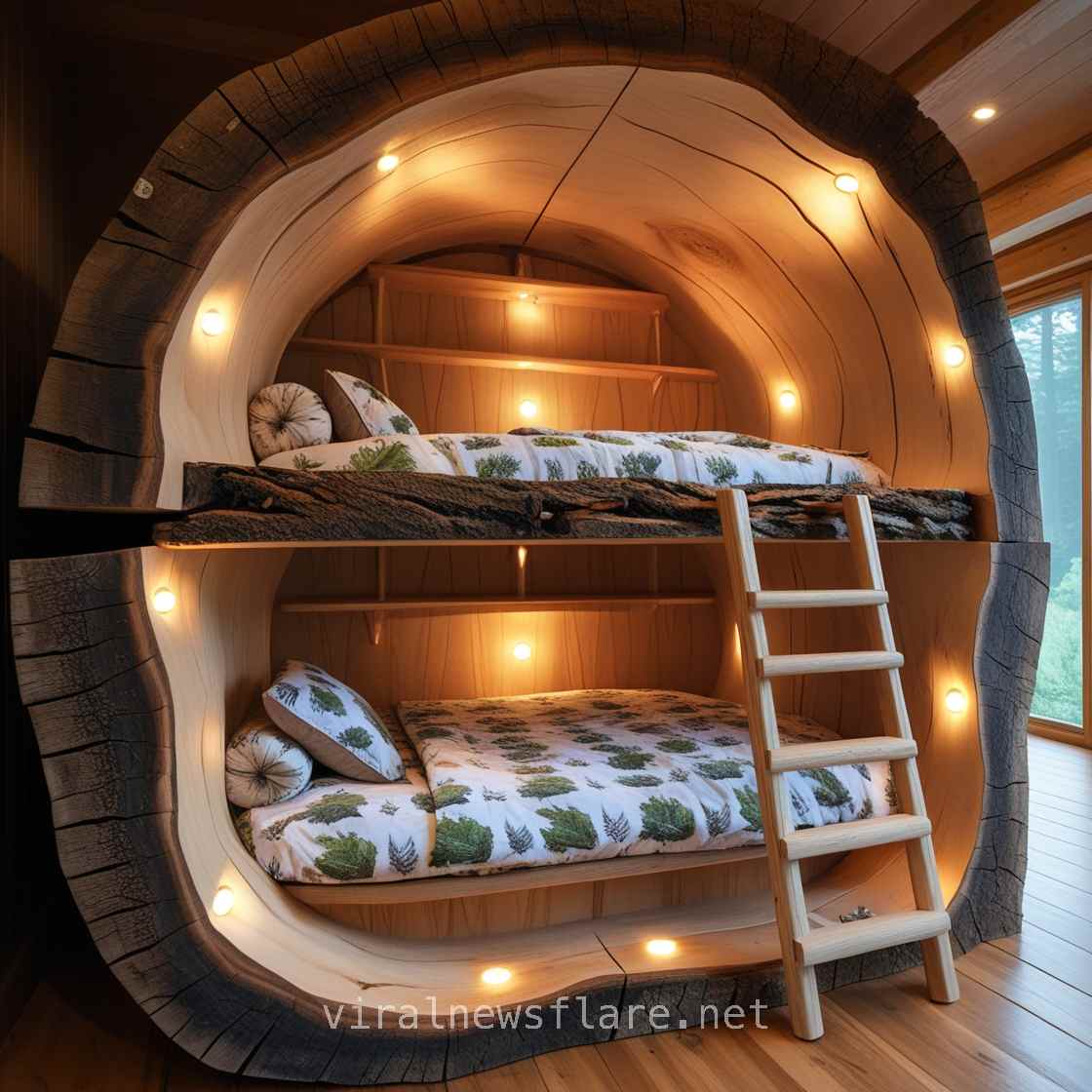 Hollow Log Bunk Beds