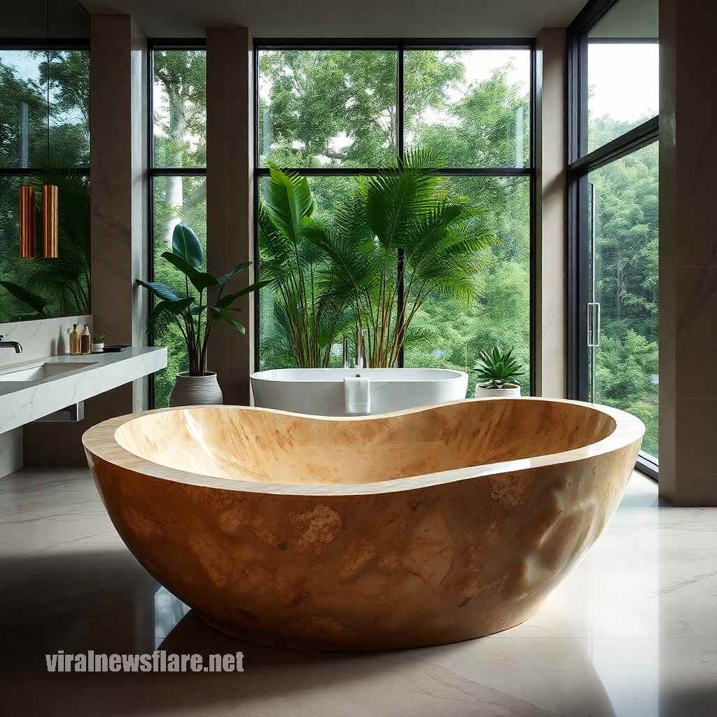 Luxury Mineral Crystal Bathtub