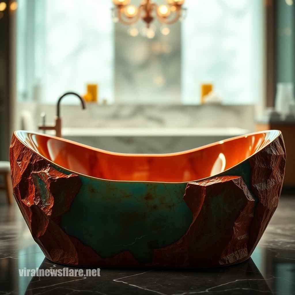 Luxury Mineral Crystal Bathtub