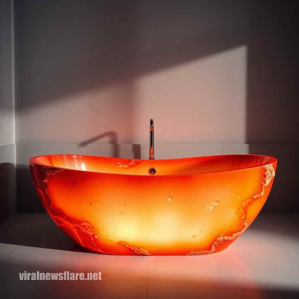 Luxury Mineral Crystal Bathtub