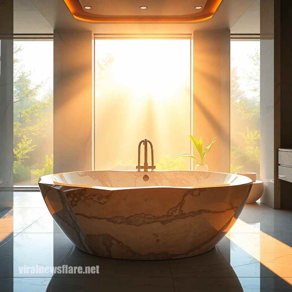 Luxury Mineral Crystal Bathtub