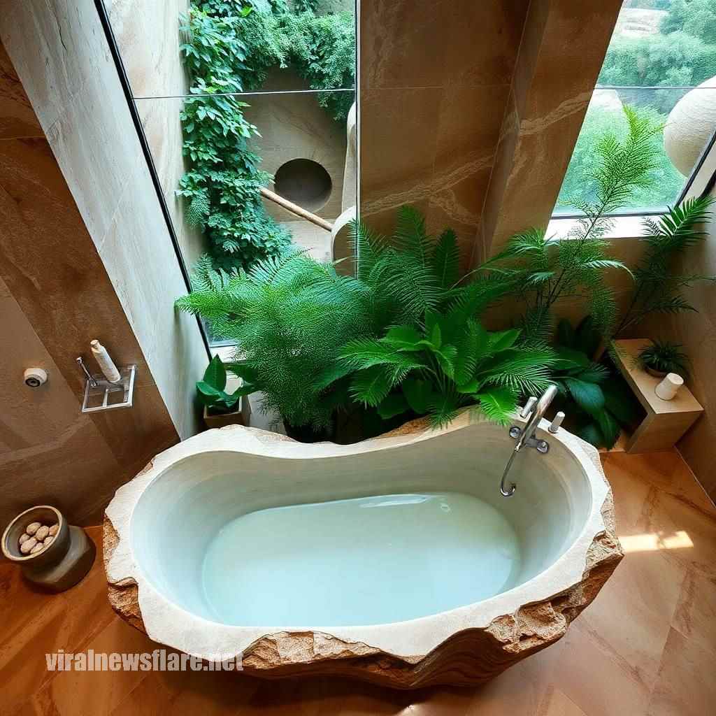 Luxury Mineral Crystal Bathtub