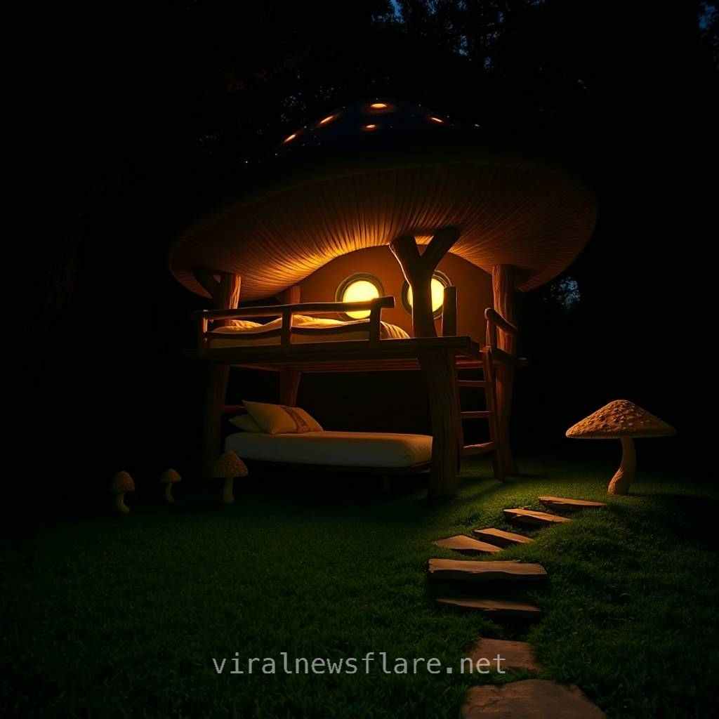 Mushroom Shaped Bunk Bed