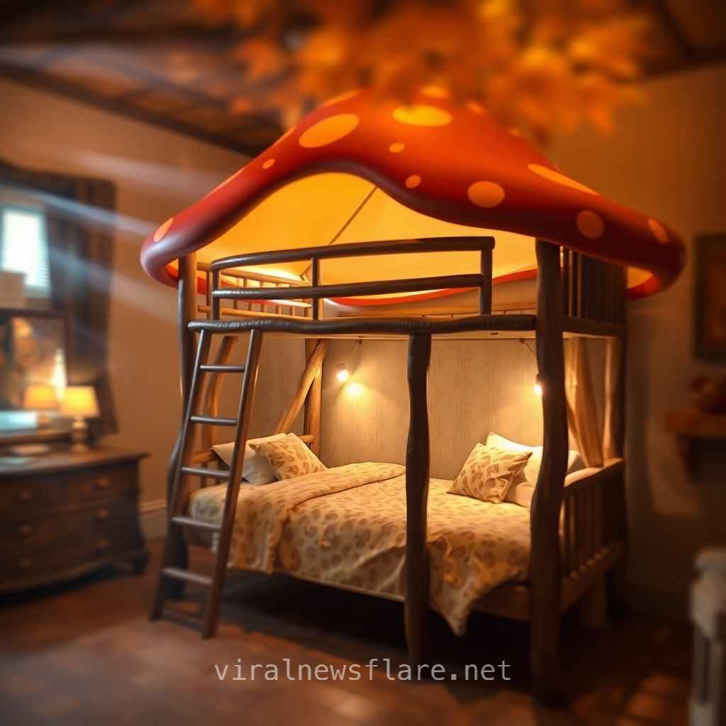 Mushroom Shaped Bunk Bed