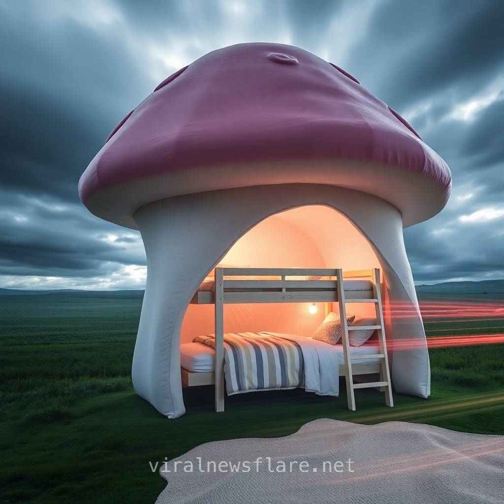 Mushroom Shaped Bunk Bed