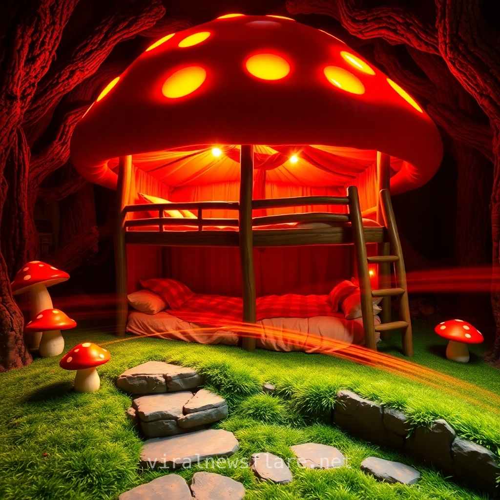 Mushroom Shaped Bunk Bed