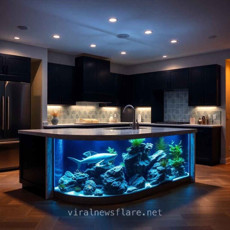 Shark Aquarium Kitchen Island