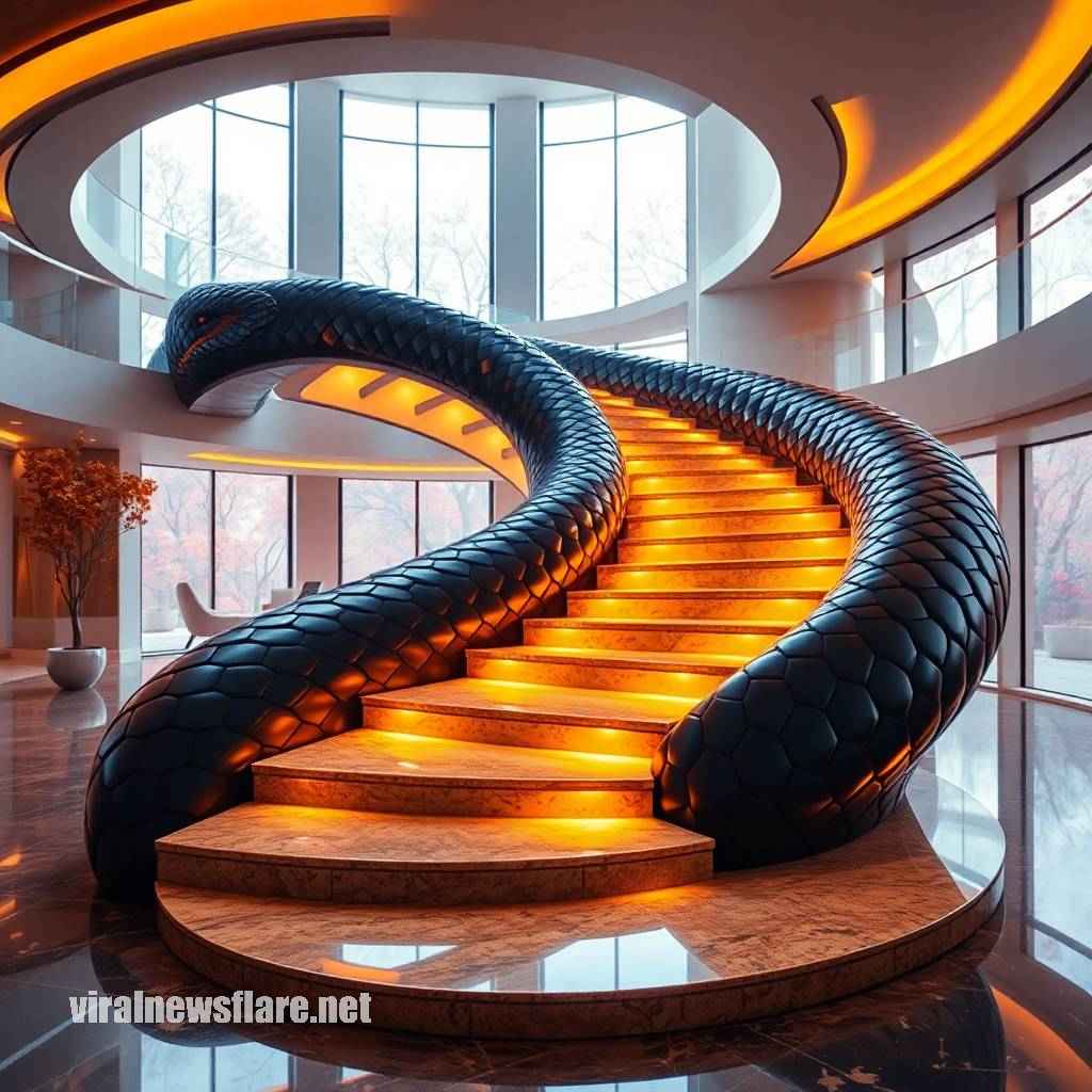 Snake Shaped Staircases