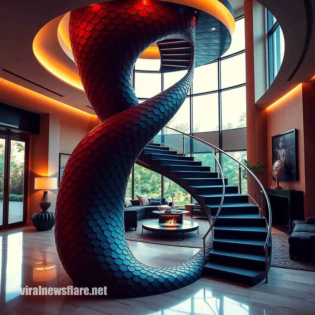 Snake Shaped Staircases